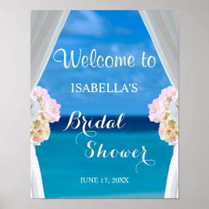 Begrüßungszeichen   Ocean Beach Summer Brautparty Poster