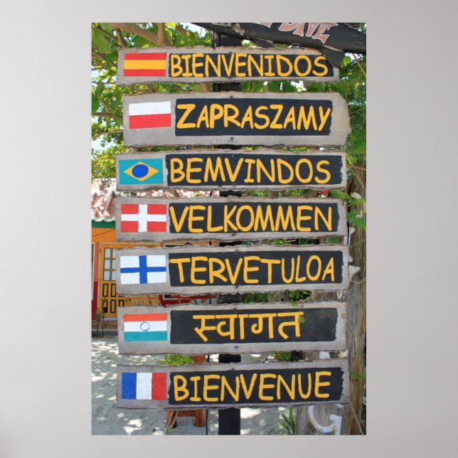 Begrüßungszeichen Poster (Vorne)