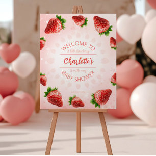 Begrüßungszeichen Strawberry Baby Duster Poster