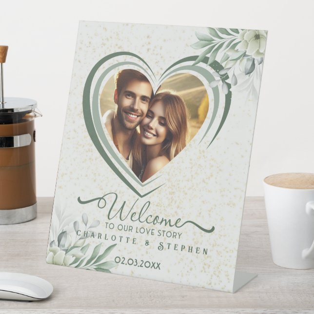 Begrüßungszeichen Unsere Liebe Personalisiertes Fo Sockelschild (In Situ)