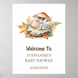 Begrüßungszeichen verzaubert, um Ihre Babydusche z Poster