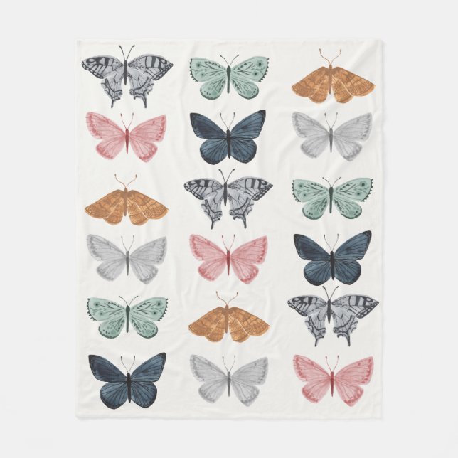 Begrüßungszeichen von Boho Butterfly Enchanted Bab Fleecedecke (Vorderseite)