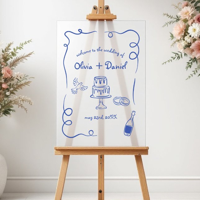 Begrüßungszeichen von Funky Whimsical Acrylschild (Von Creator hochgeladen)