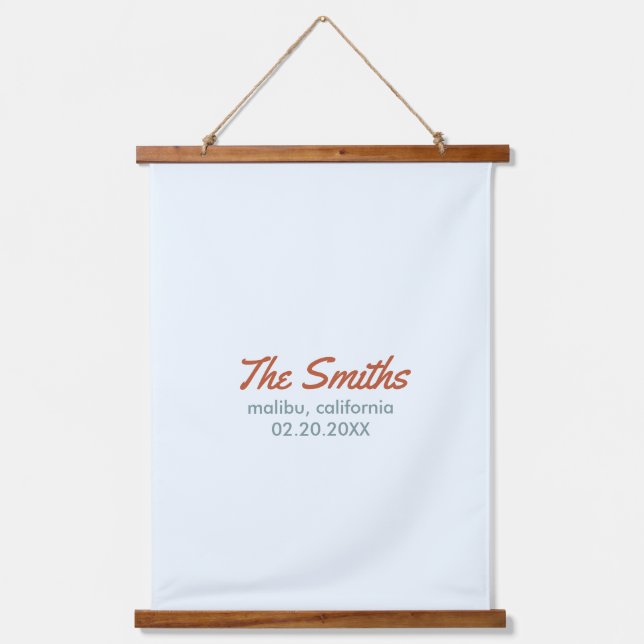 Begrüßungszeichen Wandteppich Mit Holzrahmen (Vorderseite)