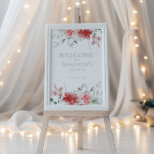 Begrüßungszeichen   Watercolor Wreath Bridal Poster