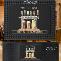 Begrüßungszeit Name Monogram Black