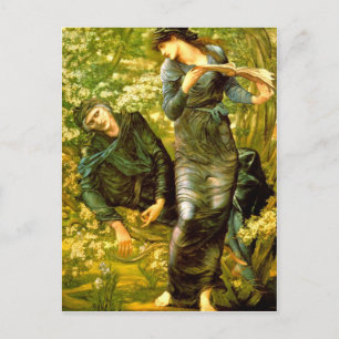 Beguiling von Merlin ~ Burne-Jones 1874 Gemälde Postkarte