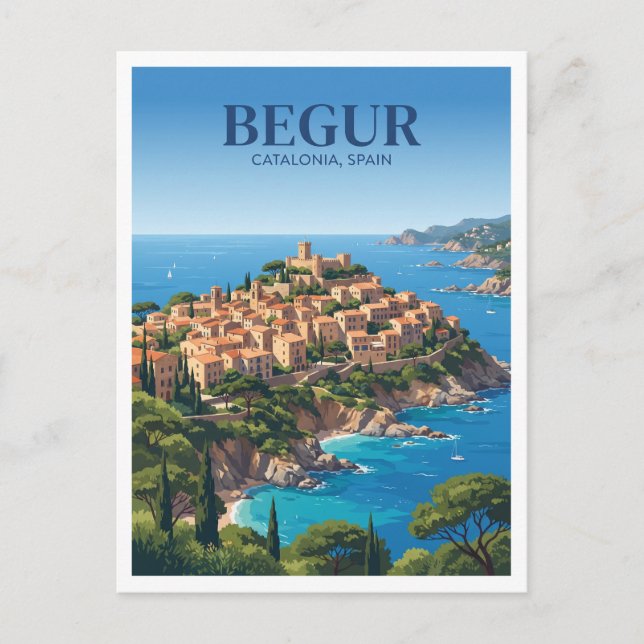 Begur Spanien Reise Postkarte (Vorderseite)