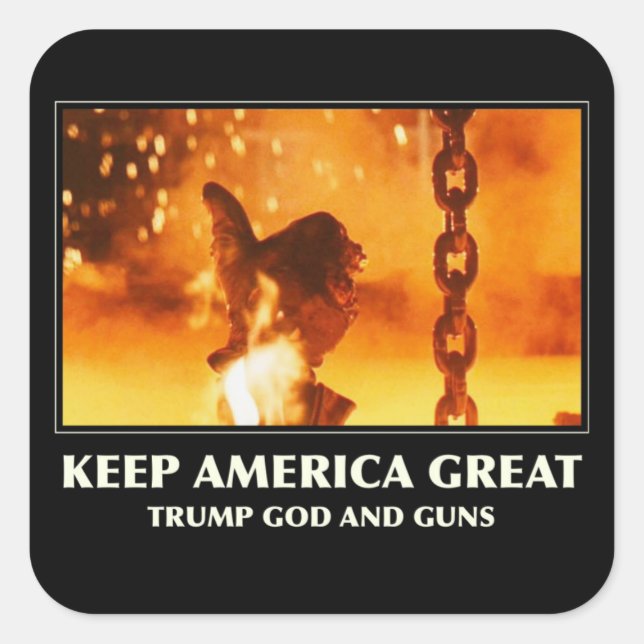 Behalt America Great Quadratischer Aufkleber (Vorderseite)