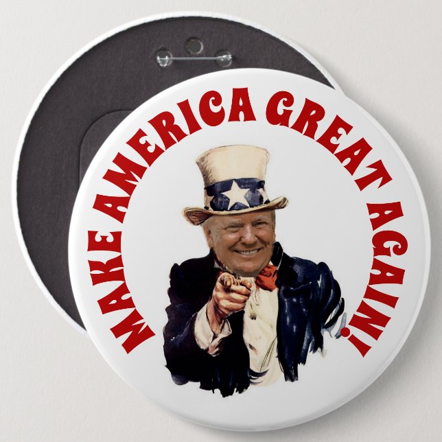 BEHALT AMERICA GROSSES TRUMP 2020 BUTTON (Vorne & Hinten)