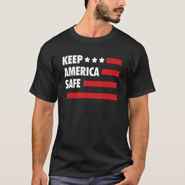 Behalt America Safe 4. Juli "Amerika Indepen T-Shirt (Vorderseite)