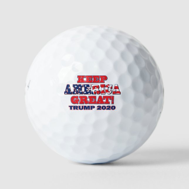 Behalt Amerika Großer Trump 2020 Golfball (Vorderseite)