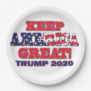 Behalt Amerika Großer Trump 2020 Pappteller