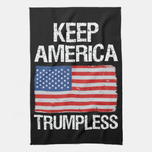 Behalt Amerika: Trumpless III Geschirrtuch