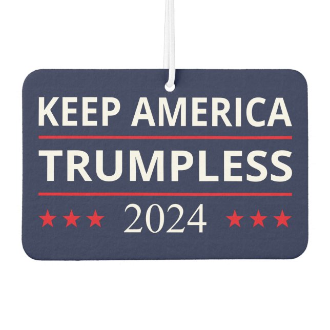 Behalt Amerika: Trumpless VII Autolufterfrischer (Vorderseite)