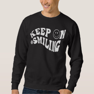 Behalt auf dem Lächeln auf die Rückenästhetik posi Sweatshirt