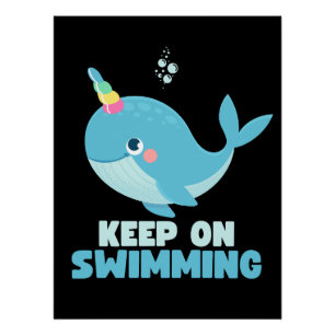 Behalt auf Kawaii Whale Poster