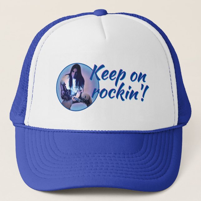 Behalt auf Rockin'! Truckerkappe (Vorderseite)