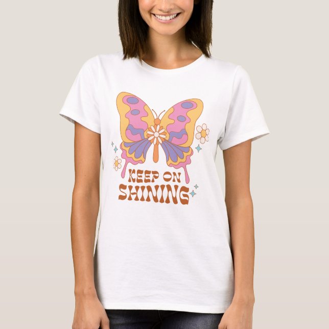 Behalt auf Schmetterling T-Shirt (Vorderseite)