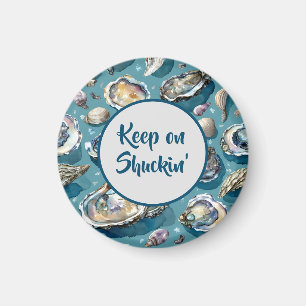 Behalt auf Shuckin' Oysters Pattern Magnet