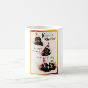 Behalt auf Smilin, Black Cat, Louis Wain Kaffeetasse