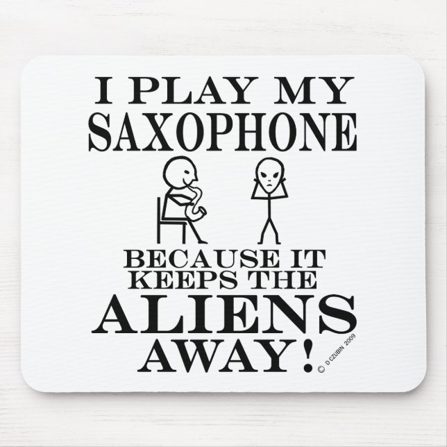 Behält AußerirdischewegSaxophone Mousepad (Vorne)