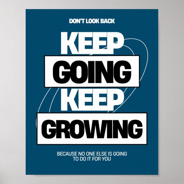 Behalt Behaltend wachsende Inspiration Poster (Vorne)