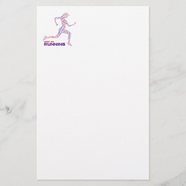 Behalt beim Laufen Briefpapier (Vorderseite)