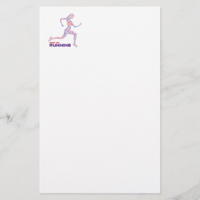 Behalt beim Laufen Briefpapier (Vorderseite)
