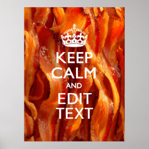 Behalt Beruhigen des Textes auf Größe von Bacon Poster