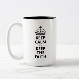 Behalt Beruhigung und Behalt der Glaubensstiftung Zweifarbige Tasse
