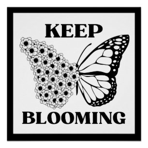 Behalt Blooming Butterfly Glossy Poster