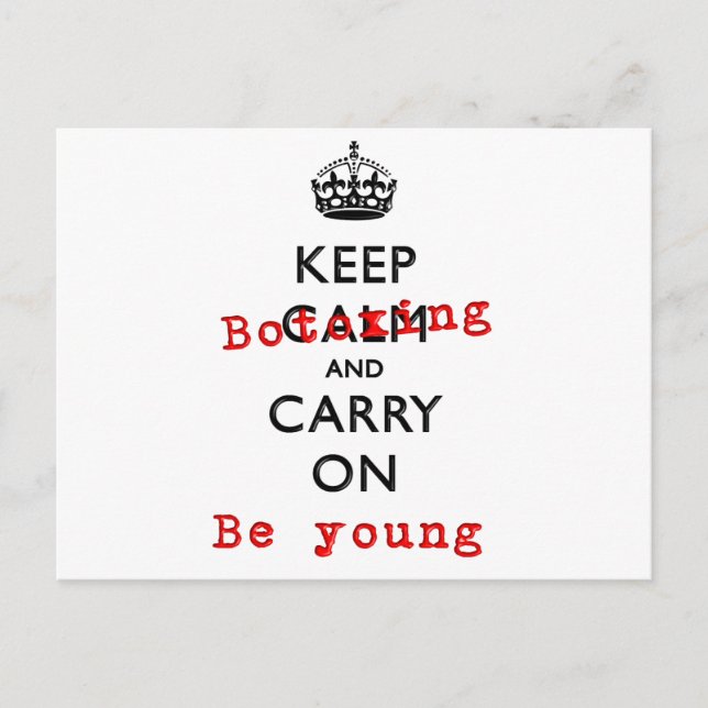 BEHALT BOTOXING POSTKARTE (Vorderseite)