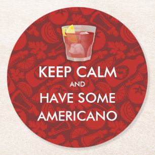 Behalt Calm - Americano Runder Pappuntersetzer