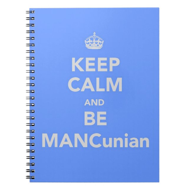 Behalt Calm and Be MANCunian Notizblock (Vorderseite)