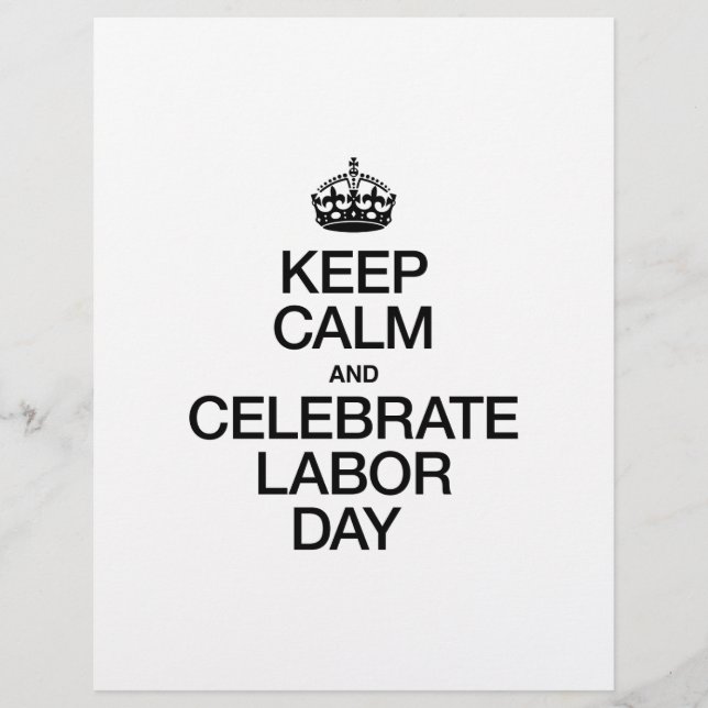 BEHALT CALM AND CELEBRATE LABOR DAY FLYER (Vorne)