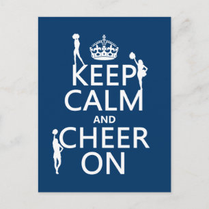 Behalt Calm and Cheer On (Cheerleader)(beliebige F Postkarte