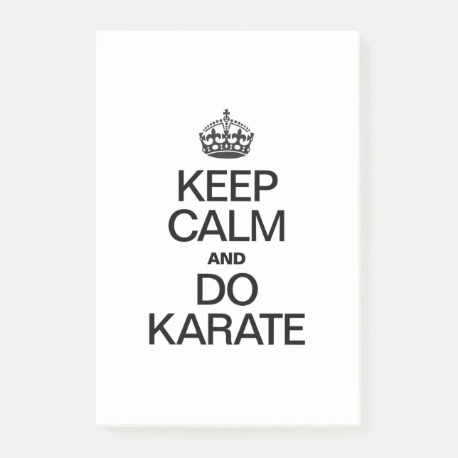 BEHALT CALM AND DO KARATE.ai Post-it Klebezettel (Vorderseite)
