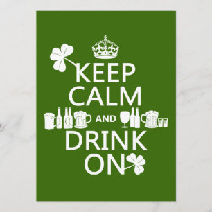 Behalt Calm and Drink on (griechische Patricks) Einladung