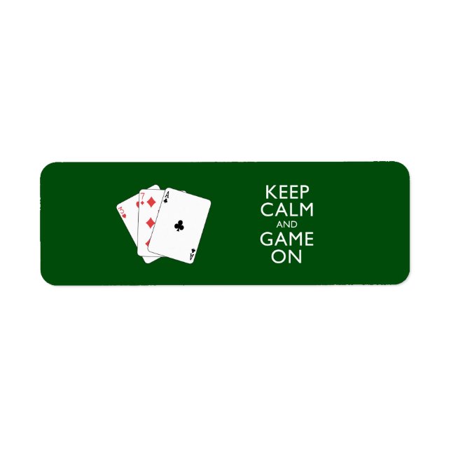 BEHALT CALM AND GAME ON - Card Games (Vorne)