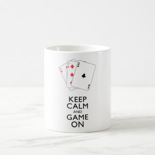 BEHALT CALM AND GAME ON - Card Games Tasse
