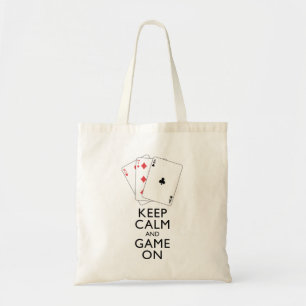 BEHALT CALM AND GAME ON - Card Games Tragetasche