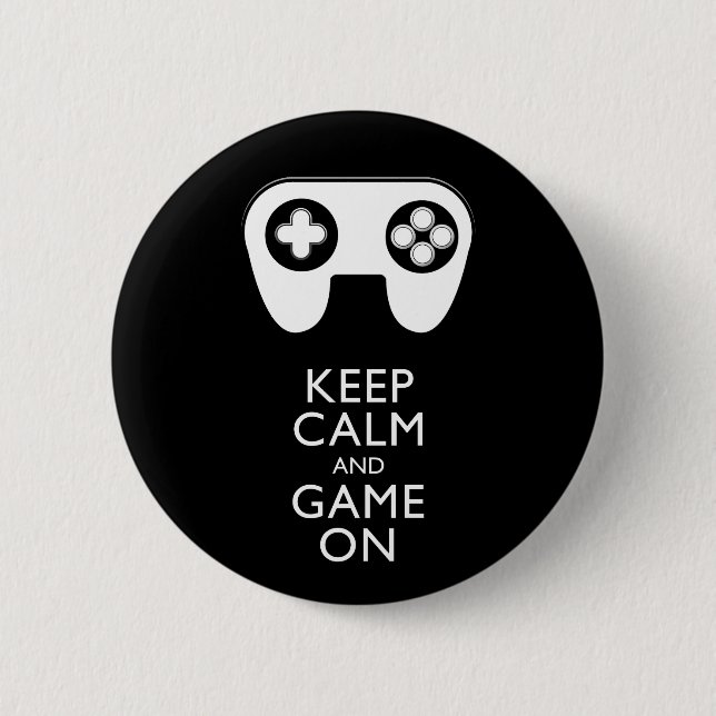 BEHALT CALM AND GAME ON - Game Pad Button (Vorderseite)