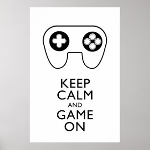 BEHALT CALM AND GAME ON - Game Pad Poster