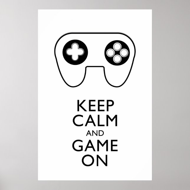 BEHALT CALM AND GAME ON - Game Pad Poster (Vorne)