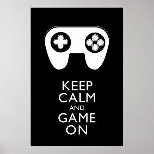 BEHALT CALM AND GAME ON - Game Pad Poster