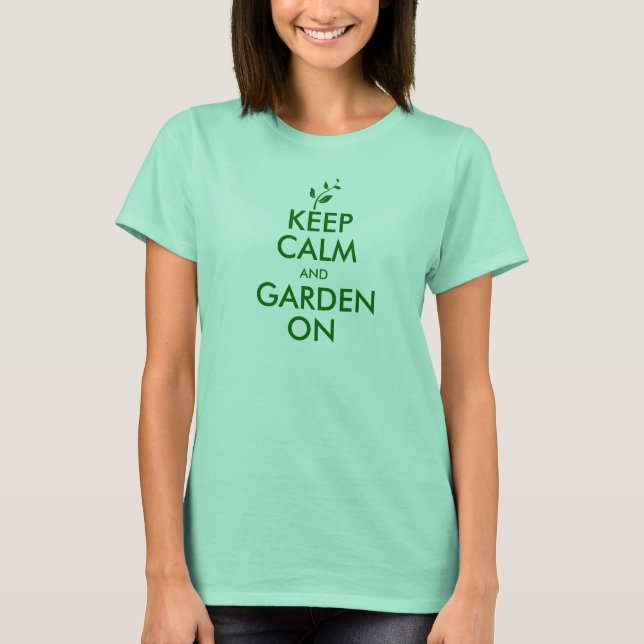 Behalt Calm and Garden On Ladys Ringer T-Shirt (Vorderseite)