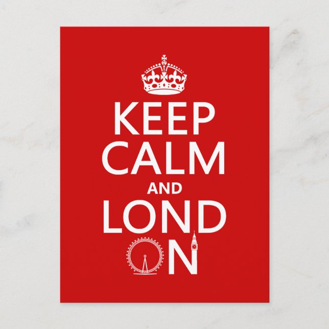 Behalt Calm and Lond On (London) Postkarte (Vorderseite)