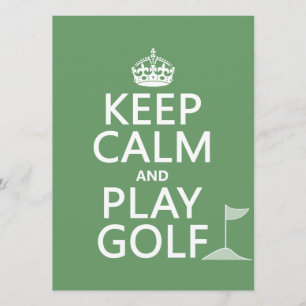 Behalt Calm and Play Golf - alle Farben Einladung