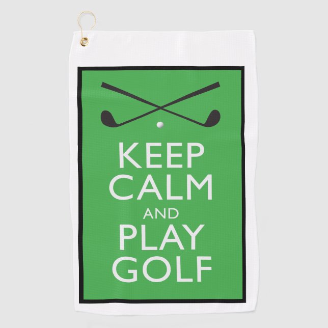 Behalt Calm and Play Golf - Golfhandtuch (Vorderseite)
